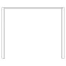 Passe-partout Frame without Lighting for Wardrobe Width 250cm Width per side profile: 5 cm

W 260cm