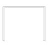 Passe-partout Frame without Lighting for Wardrobe Width 283cm in carcase colour with dual depth

W 2