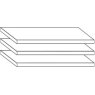 3 Adjustable Shelves for compartment width 96.4cm
W 96.4cm x H 2.2cm x D 51.5cm