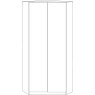 Walk-in corner unit with swing doors Front crystal mirror(Pair) Height : 236cm Walk-in corner unit with swing doors Front crystal mirror(Pair) Height : 236cm