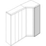 End panel for extended and walk-in corner unit, can be used on left and right