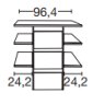 Drawer insert with 3 pull-outs andwooden frontW 96.3cm x H 89cm x D 51.5cm Drawer insert with 3 pull-outs andwooden frontW 96.3cm x H 89cm x D 51.5cm