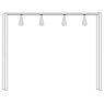 Passe-partout Frame with 2 Lighting for Wardrobe Width 100cm Width per side profile: 3.2 cmW 106.4cm x H 216cm x D 12.5cm