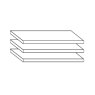 3 Adjustable Shelf

W 47.5 cm x H 2.2cm x D 51.5cm