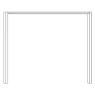 Passe-partout Frame without Lighting for Wardrobe Width 200cm, Width per side profile: 5 cm

W 210cm