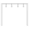 Passe-partout Frame with 4 Lighting for Wardrobe Width 250cm, Width per side profile: 5 cm

W 260cm