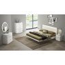 GCL Bedrooms Eleanor White High Gloss Bed With LED Lights