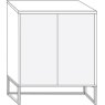 Mirror  Door Bay for Wardrobe W 300cm H 236cm