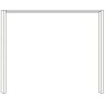 216 cm Height Glass overlay for side panels for sliding-door wardrobes 2 doors Left Magnolia Glass