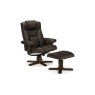 Julian Bowen Julian Bowen Malmo Swivel Recliners & Stool Brown