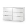 Julian Bowen MANHATTAN 6 DRAWER WIDE CHEST