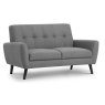 Julian Bowen JULIAN BOWEN MONZA 2 SEATER SOFA IN DARK GREY VELVET