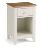 Julian Bowen JULIAN BOWEN SALERNO SHAKER IVORY/ OAK 1 DRAWER BEDSIDE