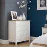 Julian Bowen JULIAN BOWEN SALERNO SHAKER IVORY/ OAK 1 DRAWER BEDSIDE