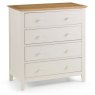 Julian Bowen JULIAN BOWEN SALERNO SHAKER IVORY/ OAK 4 DRAWER CHEST