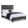 Julian Bowen JULIAN BOWEN SORRENTO HIGH HEADBOARD BED 135CM - SLATE LINEN