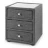 Julian Bowen JULIAN BOWEN SORRENTO 3 DRAWER BEDSIDE SLATE LINEN