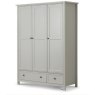 Julian Bowen JULIAN BOWEN MAINE 3 DOOR COMBINATION WARDROBE - DOVE GREY