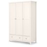 Julian Bowen JULIAN BOWEN MAINE 3 DOOR COMBINATION WARDROBE - DOVE GREY