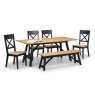 Julian Bowen Hockley Black/Oak Dining Table