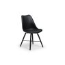 Julian Bowen Julian Bowen Kari Dining Chair - Black Seat & Black Legs