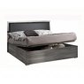 MCS SRL Italy MCS Oxford Grey High Gloss Storage Bed Frame