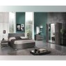 MCS SRL Italy MCS Oxford Grey High Gloss Storage Bed Frame