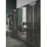 MCS Oxford Grey High Gloss 6 Door Wardrobe With 2 Mirror Door