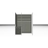 Nolte German Furniture Nolte Mobel - Concept me 200 7518085 - Complete Hinged Door Wardrobe with 3 Doors and 3 Drawers Left