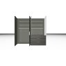 Nolte German Furniture Nolte Mobel - Concept me 200 7524084 - Complete Hinged Door Wardrobe with 4 Doors and 3 Drawers Righ