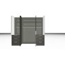 Nolte German Furniture Nolte Mobel - Concept me 200 7524083 - Complete Hinged Door Wardrobe with 4 Doors and 3 Drawers Left