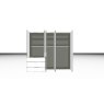 Nolte German Furniture Nolte Mobel - Concept me 200 7525085 - Complete Hinged Door Wardrobe with 5 Doors and 3 Drawers Left