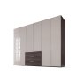 Nolte German Furniture Nolte Mobel - Concept me 200 7525086 - Complete Hinged Door Wardrobe 5 Doors and 3 Drawers Right