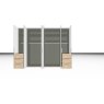 Nolte German Furniture Nolte Mobel - Concept me 200 7530083 - Complete Hinged Door Wardrobe with 6 Doors and 3 Drawer left+