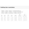 Nolte German Furniture HORIZONT 100 - 8812413 Folding Door Planning Wardrobe with 4 Doors and 3 Drawers