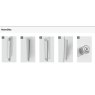 Nolte German Furniture HORIZONT 100 - High Gloss White Combination Wardrobe with an add-on Coat Rack