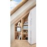 Nolte German Furniture HORIZONT 100 - High Gloss White Combination Wardrobe with an add-on Coat Rack