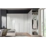 Nolte German Furniture HORIZONT 100 - High Gloss White Combination Wardrobe wth a TV Unit