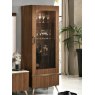 Saltarelli Mobili Saltarelli Emozioni Walnut 1 Door Display Cabinet With Wooden Back