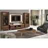 Saltarelli Mobili Saltarelli Emozioni Walnut 1 Door Display Cabinet With Wooden Back