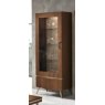 Saltarelli Mobili Saltarelli Emozioni Walnut 1 Door Display Cabinet With Upholstered Back