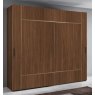 Saltarelli Emozioni Walnut 2 Door Wardrobe With Wood Bands