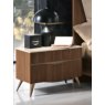 Saltarelli Mobili Saltarelli Emozioni Walnut Night Stand With Marble Top and Wooden Drawers