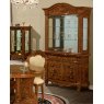 Saltarelli Versailles Walnut Vetrina 2/Doors Glass Cupboard with Drawers