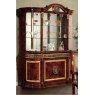 Saltarelli Mobili Saltarelli Atena Walnut Vetrina 4 Doors Glass Cupboard