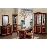 Saltarelli Atena Walnut Vetrina 3 Doors Glass Cupboard