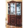 Saltarelli Mobili Saltarelli Florence Walnut Vitrine 3 Door Glass Cupboard.