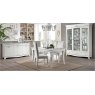 Saltarelli Giulia White Vetrina 3 Doors Glass Cupboard with Drawers.