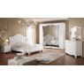 Saltarelli Giulia White Ottoman Bed with Upholstered sides and headboard.