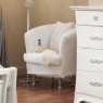 Saltarelli Mobili Saltarelli Giulia White Armchair upholstered in Faux Leather.